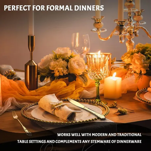 Vista 7 de flatware set, modern royal gold stainless Steel silverware set for Wedding and Festival, service for 4, daily use cutlery set utensil set