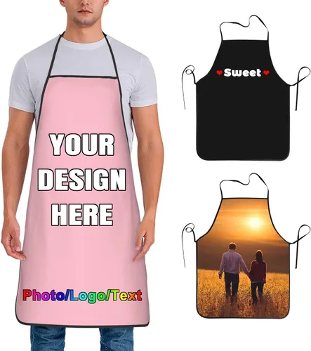 Vista 38 de Delantal de chef personalizado para hombres y mujeres, para cocinar, con nombre, logotipo, foto, regalos de cocina para familiares y amigos