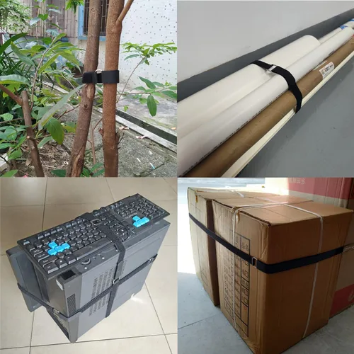 Vista 7 de Correa de cable de sujeción de gancho y bucle de 8, 12, 18, 24 y 30 pulgadas, paquete de 30 correas de sujeción de nailon reutilizables, correa