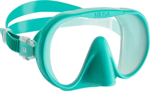 Vista 2 de Cressi Máscara de buceo sin marco para adultos - Lente mono de visión ancha - bajo volumen interno - Silicona suave pura - Musa: diseñado en Italia