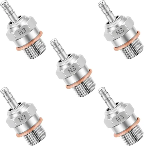 Vista 8 de 2 piezas 70117H Hot Glow Plugs No.3 N3 N4#3 #4 Spark Nitro Engine Parts Reemplazan OS para Traxxas Losi HPI Redcat HSP Himoto RC Car Truck Buggy (N3)