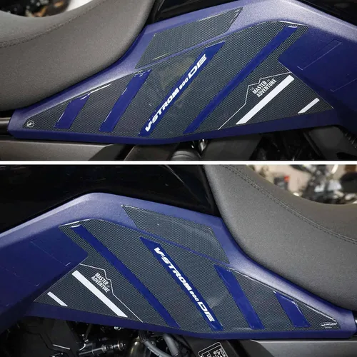Vista 8 de labelbike - Pegatinas 3D para protecciones de asiento inferior de motocicleta compatibles con Suzuki V-Strom 800DE - Color Amarillo