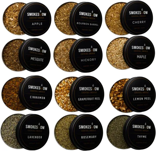 Vista 10 de Chips de madera para ahumador de cócteles, latas de 4 onzas. Canela, tomillo, romero, cáscara de limón, cáscara de pomelo y lavanda