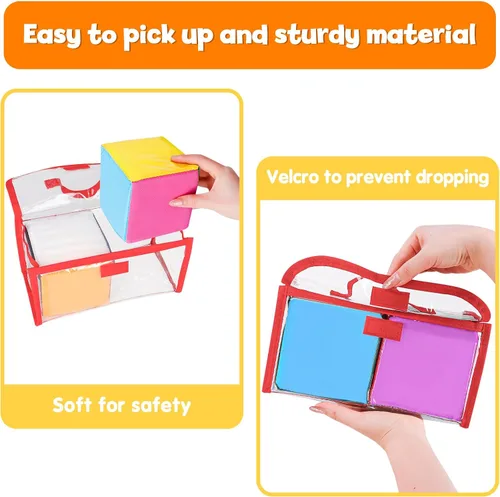 Vista 5 de Dados de juego educativo de bricolaje, cubos de bolsillo para enseñanza (juego de 2)