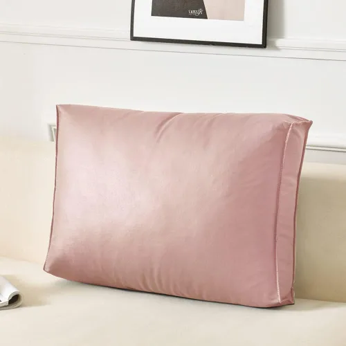 Vista 10 de YURRO Cojín lumbar para sofá, almohada de respaldo de piel sintética impermeable para cama, televisor, sofá, almohada de lectura con soporte