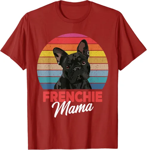 Vista 73 de Frenchie Mama - Camiseta divertida de regalo para niñas y perros Bulldog Francés, Negro, S