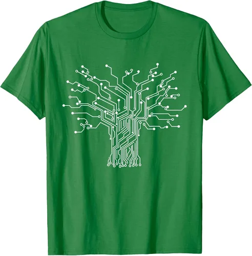 Vista 40 de Electronics Technician Binary Tree - Electrical Engineer T-Shirt Asphalt Grey