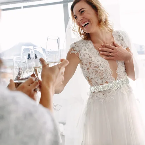 Vista 7 de CIEHER Cinturón de diamantes de imitación para mujer, cinturón de boda, cinturón de cristal para vestido de boda, cinturón con cinta