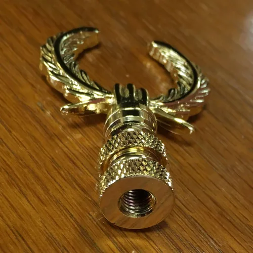 Vista 2 de Royal Designs Laurel - Lámpara de corona de 2.75 pulgadas para pantalla de lámpara, latón pulido