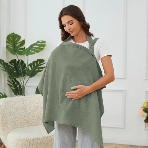 Vista 8 de Funda de lactancia para bebé con aro rígido, transpirable y suave 100% muselina de algodón, delantal para lactancia y extracción de leche del bebé