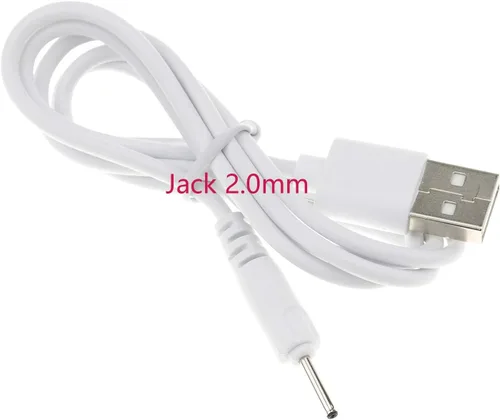 Vista 5 de Cable USB a CC de 0.079 in, auriculares USB a CC de 0.079 in 5 V adaptador de corriente (blanco, paquete de 2)