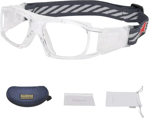Vista 12 de SooGree Gafas deportivas para baloncesto, fútbol, fútbol, gafas protectoras de seguridad, gafas de raquetbol para adultos, lentes reemplazables