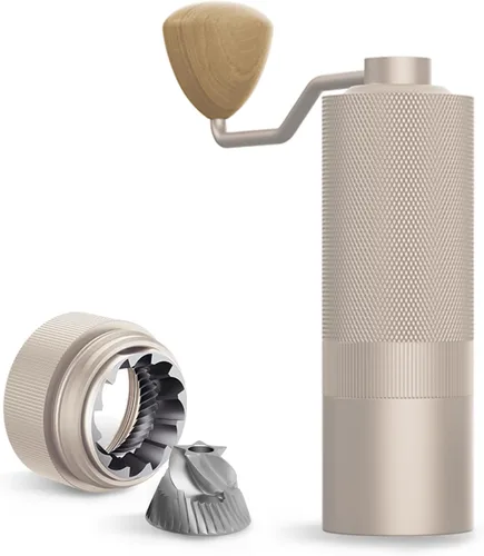 Vista 6 de MAVO Molinillo de Café Manual, Molinillo de Café de Mano Wizard, Capacidad 25g con Rebaba Cónica Hexagonal de Acero Inoxidable CNC, Configuración