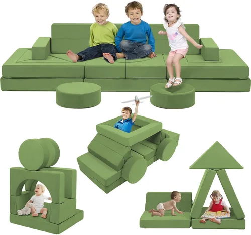 Vista 7 de Edbuosy Sofá modular de 22 piezas para niños, sofá infantil para sala de juegos, dormitorio, sala de estar, sofá infantil para inspirar creatividad