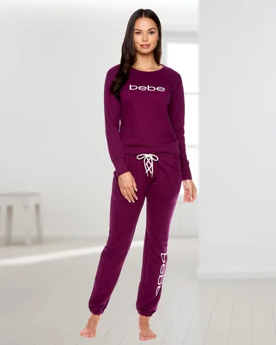 Vista 5 de bebe Conjunto de pijama de manga larga con puños y pantalones ajustados para mujer