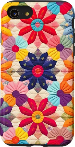 Vista 18 de Quilting Flower Blooms Quilt Pattern Case for iPhone 17