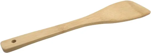Vista 3 de 11.8 pulgadas de madera natural Turners Utensilio de bambú Herramientas de cocina de madera Cuchara Espátula Cocinar, Saltear y mezclar