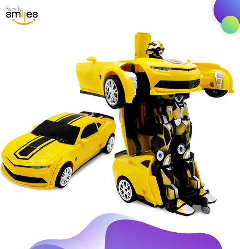Vista 4 de Juguete de control remoto para niños, coche deportivo, robot transformador, vehículo a control remoto, juguetes para niños de 8 a 12 años