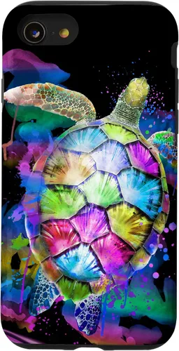 Vista 18 de Rainbow Turtle Design Colorful Turtle Print Sea Turtle Shell Case for iPhone 17