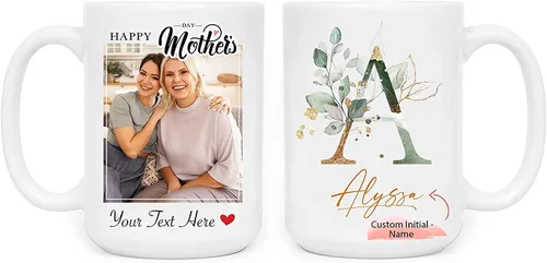 Vista 17 de SANTANNA Taza personalizada para hombres, iniciales personalizadas con nombre de café de cerámica (sus estilos favoritos)