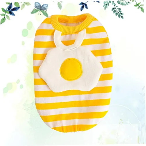 Vista 2 de Balacoo Chaleco de patrón de huevo de moda de tamaño mediano para perros, chaleco cálido para perros para suministros para mascotas al aire libre