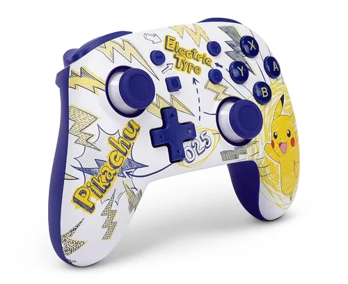 Vista 4 de PowerA Nano Enhanced Wireless Controller for Nintendo Switch - Pokémon: Pikachu School Days, mini, portable, gamepad, motion controls, bluetooth