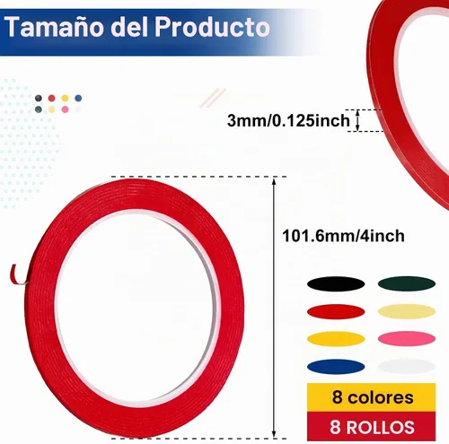 Vista 2 de Diapasón para violín, 8 rollos de calcomanías de guía de dedo para violín, cinta de dedo de violonchelo de 216 pies para principiantes posiciones