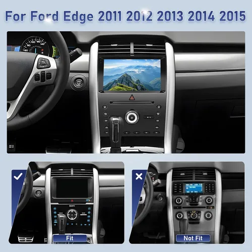 Vista 2 de Radio de coche para Ford Edge 2011-2015, [2+64] Estéreo de pantalla táctil Android de 9 pulgadas con Carplay/Android Auto, navegación GPS, WiFi