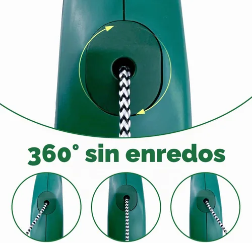 Vista 5 de Correa retráctil para perro de 30 pies para perros medianos y grandes de hasta 77 libras, resistente sin enredos, grande