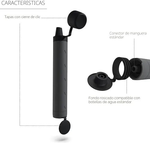 Vista 2 de LifeStraw Peak Series - Pajilla de filtro de agua personal para filtración de respaldo, emergencia, supervivencia e hidratación ultraligera, sin