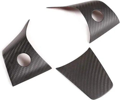 Vista 3 de 100% real fibra carbono coche volante decoración cubierta 3 unids para Tesla modelo 3 Auto Accesorios