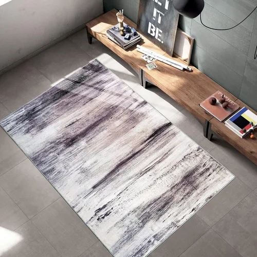 Vista 8 de Woven Trends Alfombra de área contemporánea y moderna, 046 Vintage Solid Cloud, extremadamente duradera y resistente a las manchas, elegante con Azul