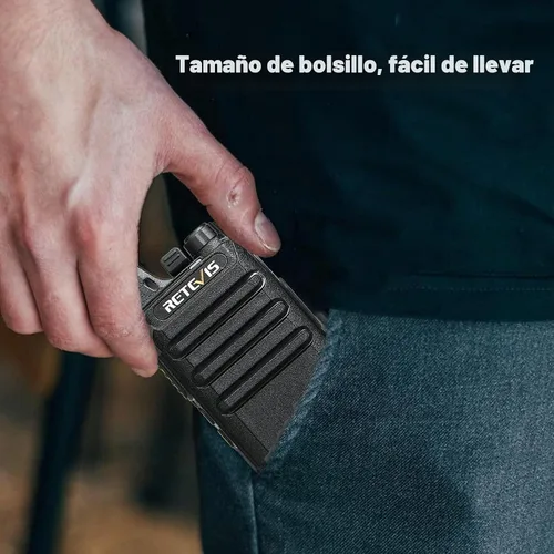 Vista 6 de Retevis Walkie Talkies RT22 de largo alcance recargable con auricular