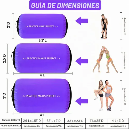 Vista 4 de VOFiTNY Entrenador de resorte de mano de espalda de equipo de gimnasia Air Negro/Púrpura Sin Bomba