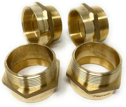 Vista 31 de Adaptador de latón sin plomo Cascada, rosca G británica BSPP macho a NPT hembra (1" x 1" (1 pieza))