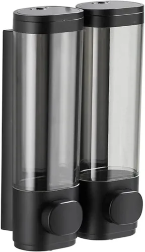 Vista 8 de Dispensador de jabón de 1 cámara para montaje en pared, dispensador de bomba de ducha de baño de 13.5 fl oz, dispensador de jabón de ducha de loción