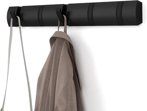 Vista 13 de Umbra - Perchero abatible, ganchos retráctiles para montaje en pared Blanco/Níquel