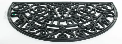 Vista 3 de Imports Decor - Felpudo de goma semicircular, Rosemary Welcome, 18 x 30 pulgadas