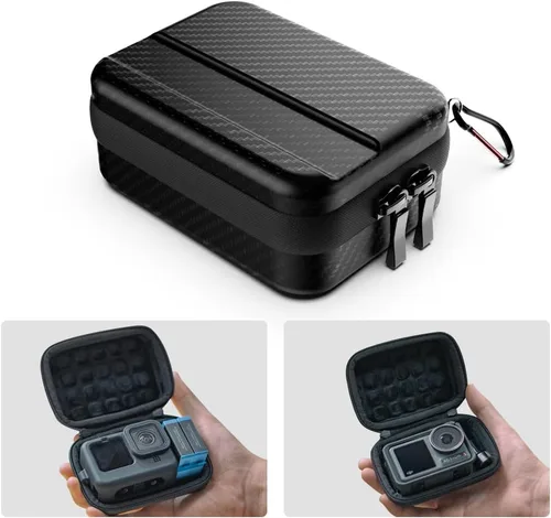 Vista 8 de Funda de transporte impermeable compatible con GoPro Hero 12/11/10/9/8/7/(2018)/6/5 Negro, DJI Osmo Action, AKASO/Campark/YI Action Camera y más