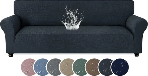 Vista 11 de MAXIJIN Funda impermeable para sillón de sala de estar, 1 pieza elástica con brazos, protector de muebles lavable para perros y mascotas (S, café)