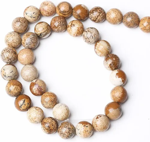 Vista 199 de 100 cuentas de piedra multicolor natural de 0.236 pulgadas (0.236 in), cuentas espaciadoras sueltas redondas para hacer pulseras, collares, aretes