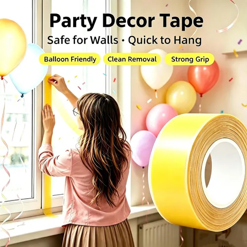 Vista 5 de Heavy Duty Mesh Double Sided Tape, Clear Fiberglass Grid for Home Office