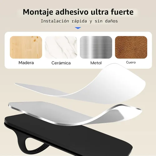 Vista 6 de ELETIUO Soporte universal de silicona para cargador de laptop, organizador de montaje de ladrillo de alimentación bajo el escritorio para ladrillos