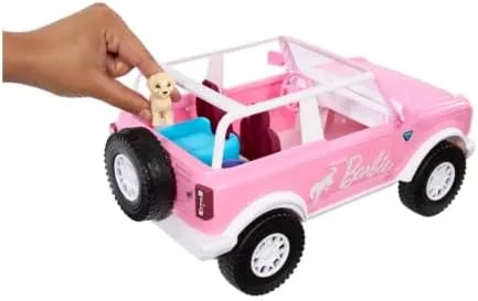 Vista 2 de Barbie Hot Wheels RC Ford Bronco with 2 Dolls & Pet Accessories