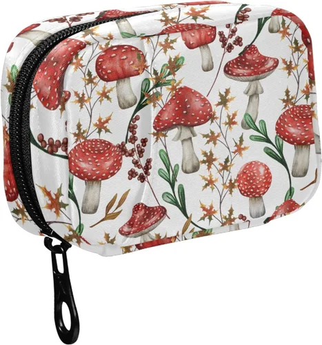Vista 13 de Fustylead Groovy - Organizador de píldoras de flores, estilo bohemio, retro, 2 veces al día, con cremallera, dispensadores semanales portátiles