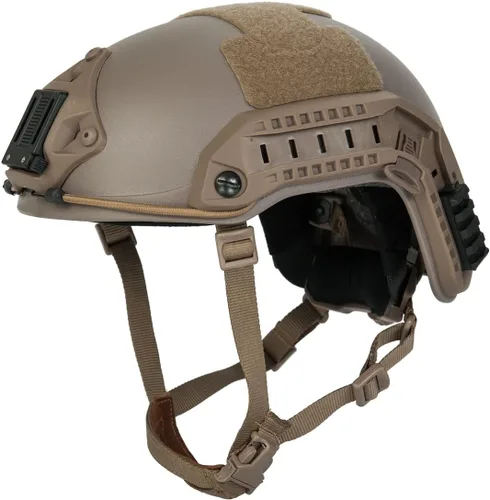 Vista 6 de Lancer Tactical mediano – grande, casco industrial duradero de plástico ABS construido marítimo con adaptador de riel lateral ajustable de 20 mm