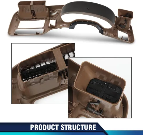 Vista 6 de PIT66 Bisel del Tablero de Instrumentos Cluster Bisel del Tablero Trim, Compatible con Chevy Blazer S10 GMC Jimmy Sonoma 1998 1999 2000 2001 2002