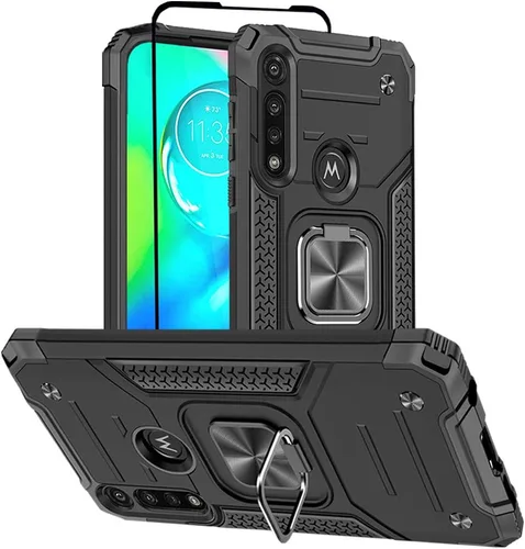 Vista 20 de HNHYGETE Funda para Moto G Power 5G 2024 con protector de pantalla: [grado militar de 20 pies a prueba de caídas] Funda protectora a prueba