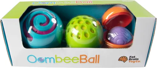 Vista 7 de Fat Brain Toys OombeeBall - Rompecabezas sensorial de anidación para bebés y niños pequeños