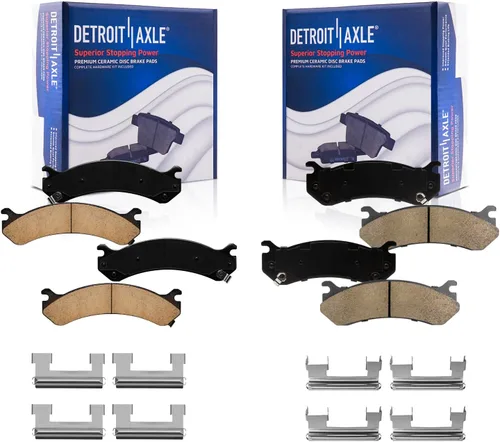 Vista 143 de Detroit Axle - Pastillas de Freno Traseras de Cerámica Izquierda Reemplazo de Pinza para Silverado Sierra Suburban 1500 Tahoe Yukon Escalade ESV EXT
